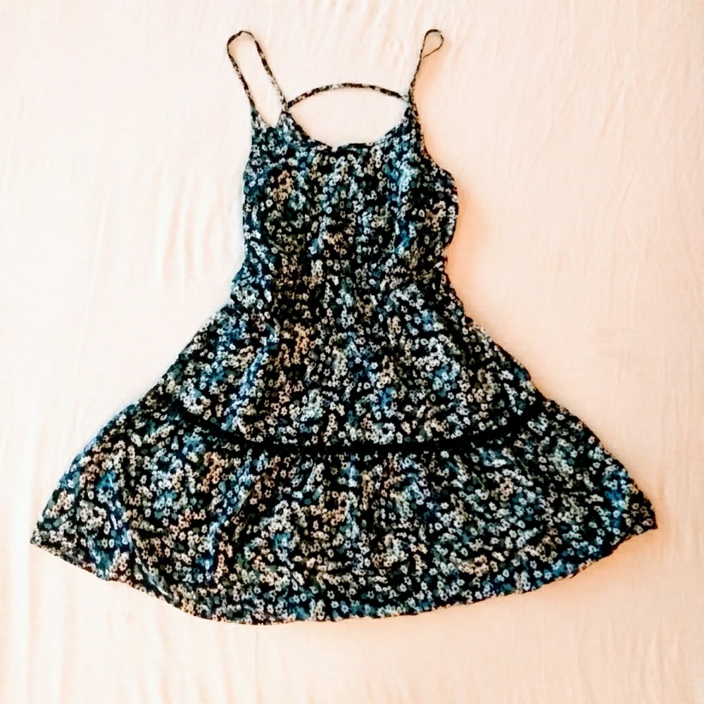 Navy Blue floral dress